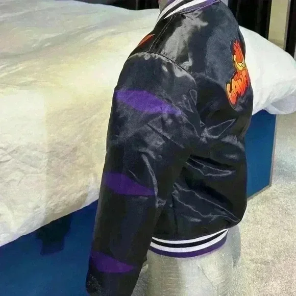 Garfield kids/youth unisex bomber jacket size medium - Picture 3 of 5